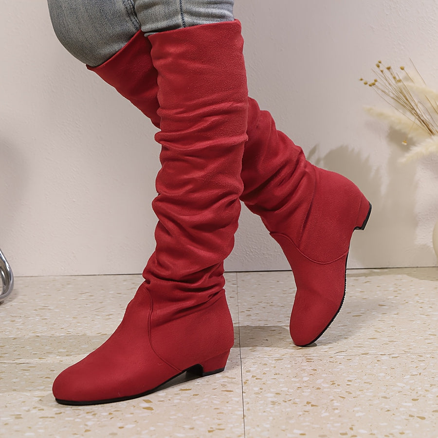 Cuissardes Femme Flanelle, Sans Fermeture – coloris rouge