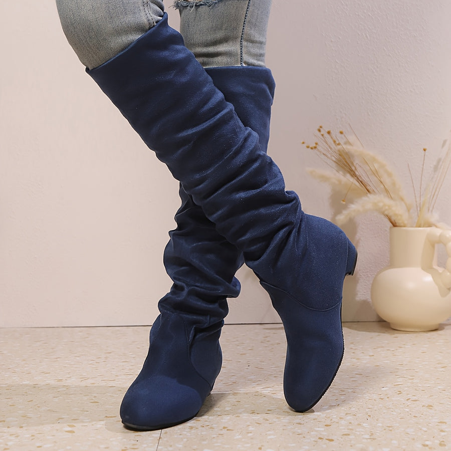 Cuissardes Femme Flanelle, Sans Fermeture – coloris bleu
