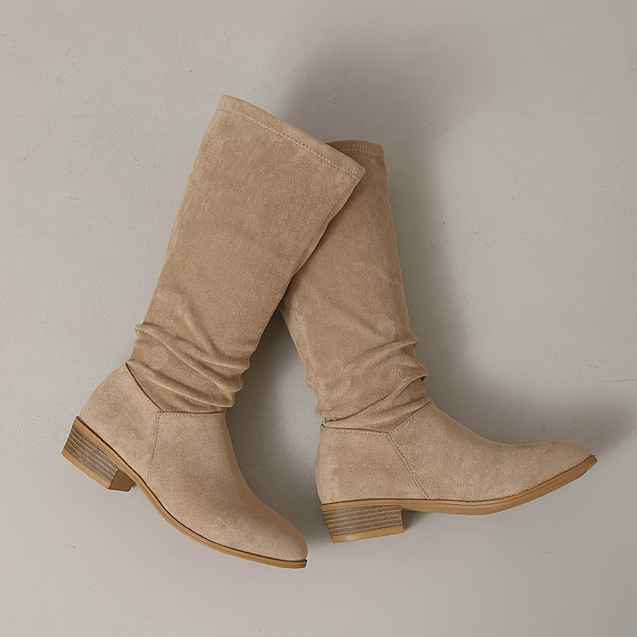Bottes Hautes Femme, Effet Daim, vue 3
