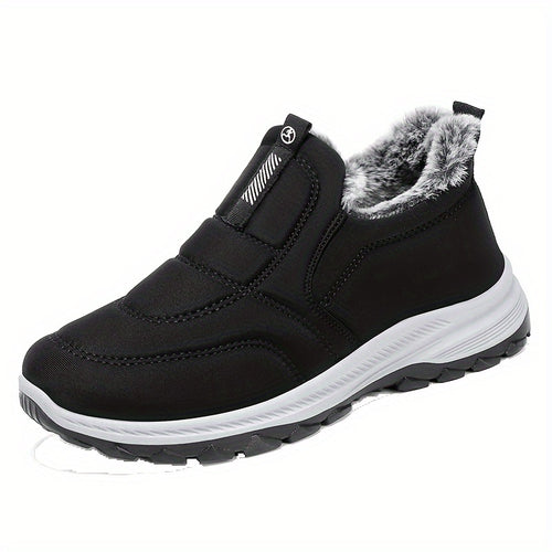 Bottines Fourrées Femme Basses, à Enfiler, Style Basket