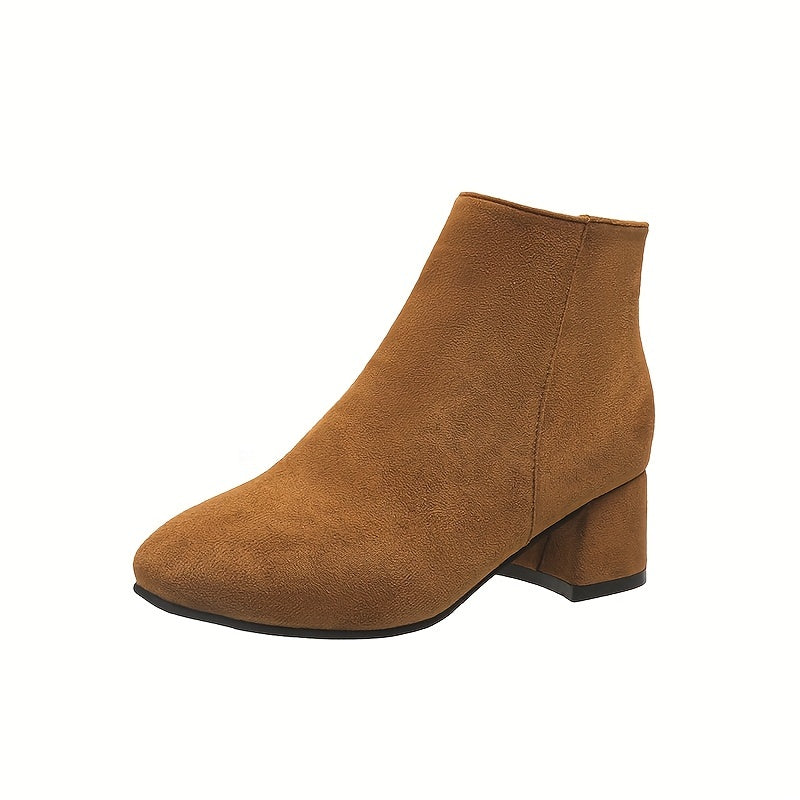Bottines Femme Marron Foncé, Fermeture Zip Latérale – coloris marron foncé