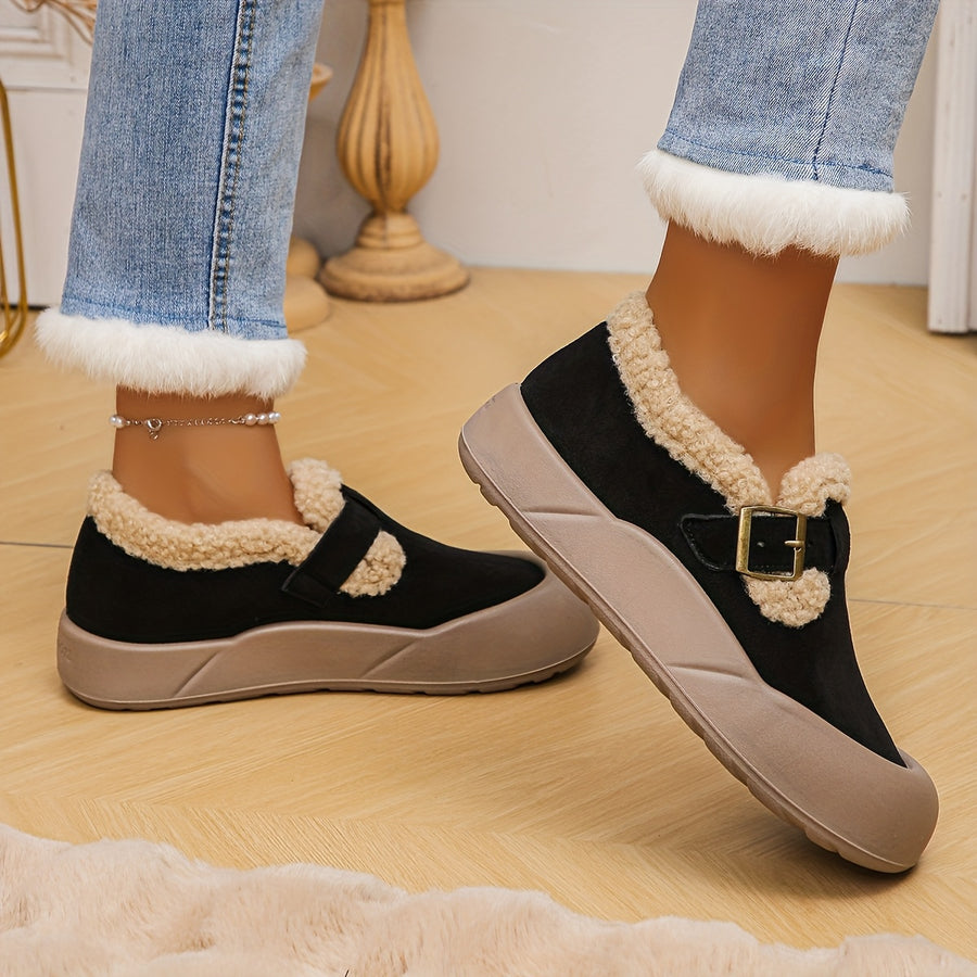 Bottines Basses Femme Fourrées, Bride à Boucle, vue 2