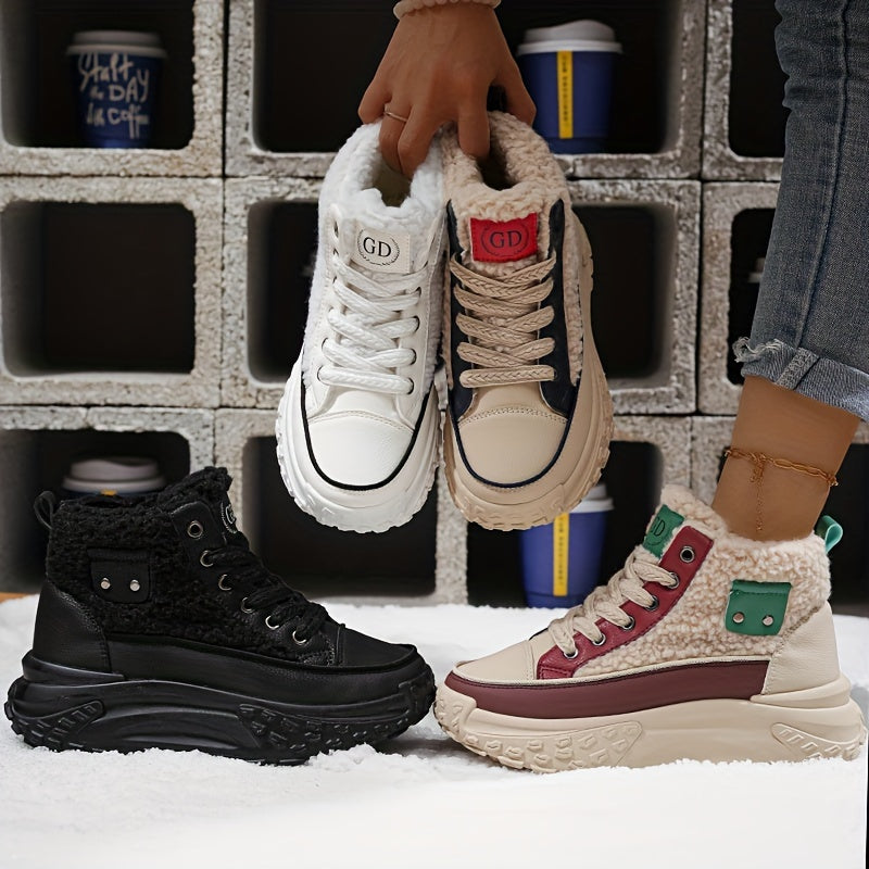 Bottines Femme à Lacets, Semelle Plateforme