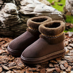 Bottes Fourrées Femme, Tissu Effet Daim – coloris café, vue 2