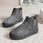 Bottines Chelsea Femme Plateforme, Chameau ou Gris – coloris gris