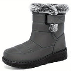 Bottes de Neige Femme, Semelle Plateforme – coloris gris