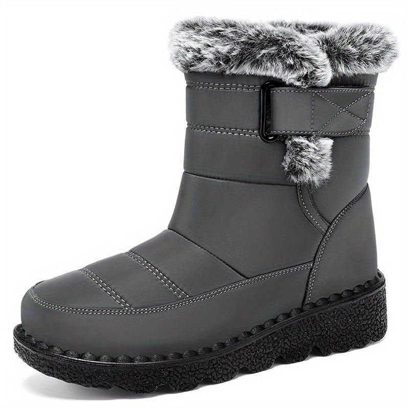 Bottes de Neige Femme, Semelle Plateforme – coloris gris
