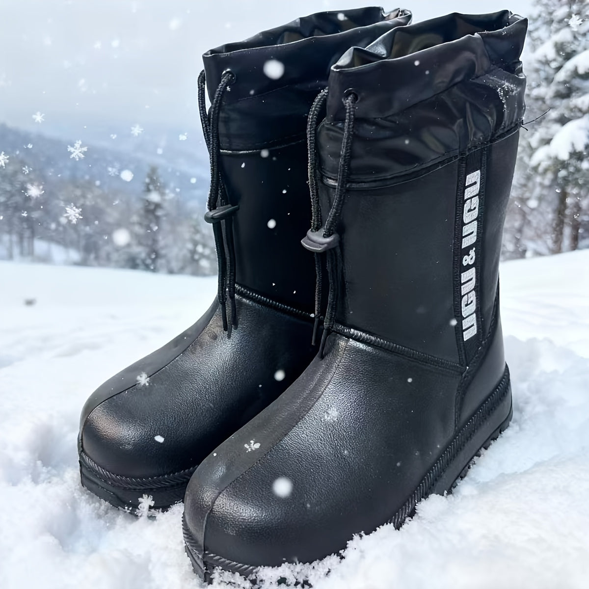 Bottes de Pluie Femme, EVA, Cordon de Serrage, vue 3