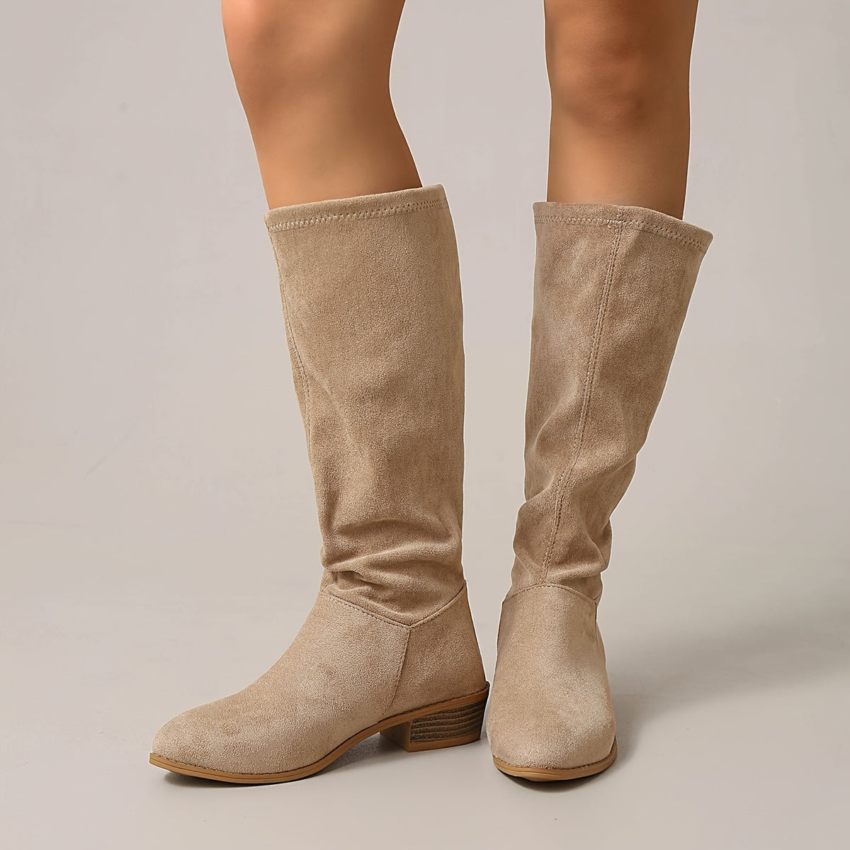 Bottes Hautes Femme, Effet Daim, vue 2