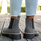 Bottes Chelsea Femme Similicuir Mat, Semelle Crantée, vue 11