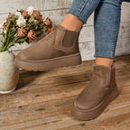 Bottines Chelsea Plateforme Femme, Col Fourrure, vue 12