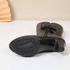 Bottes Mi-Hautes Femme Similicuir, Nœud, vue 6