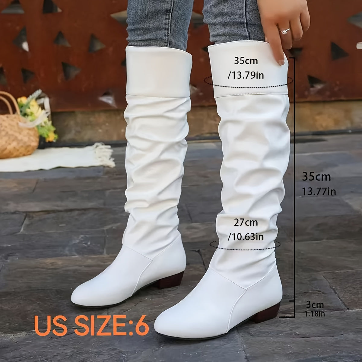Cuissardes Femme Similicuir, Tige Drapée, vue 8
