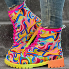 Bottes Rangers Femme à Lacets, Tissu Imprimé, vue 2