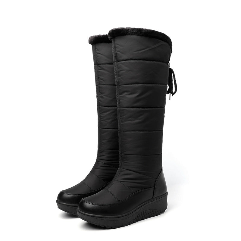Bottes de Neige Femme, Hautes et Fourrées – coloris noir