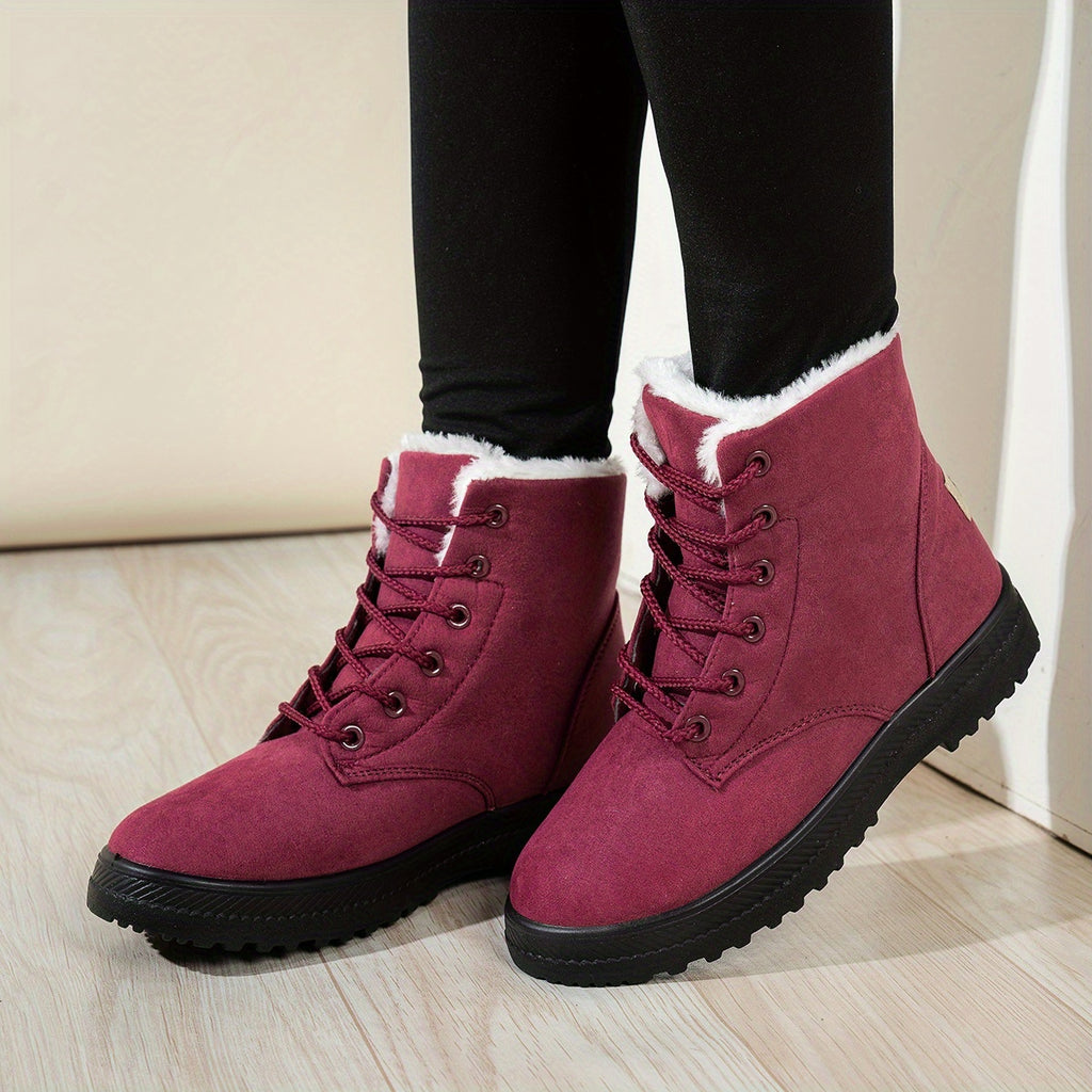 Bottines Femme à Lacets, Revers Fourré, vue 3