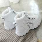 Bottes Plateforme Femme à Lacets, Col Fourrure, vue 15