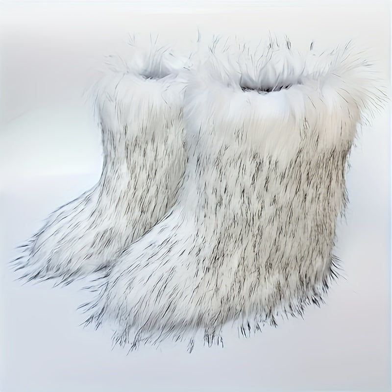 Bottes Femme Fausse Fourrure Longue, Style Renard, vue 3