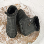 Bottes de Neige Femme Zippées, Doublure Flanelle, 4 Coloris – coloris gris
