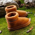 Bottes Fourrées Femme, Tissu Effet Daim – coloris chocolat, vue 4