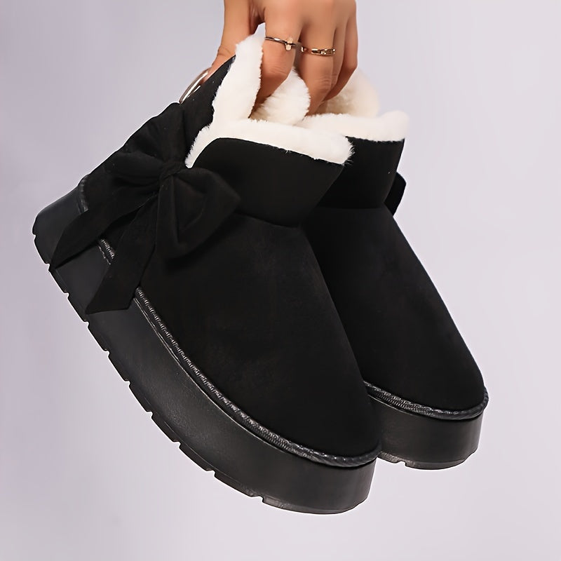 Chausson Botte Femme Nœud Décoratif, Plateforme, vue 13