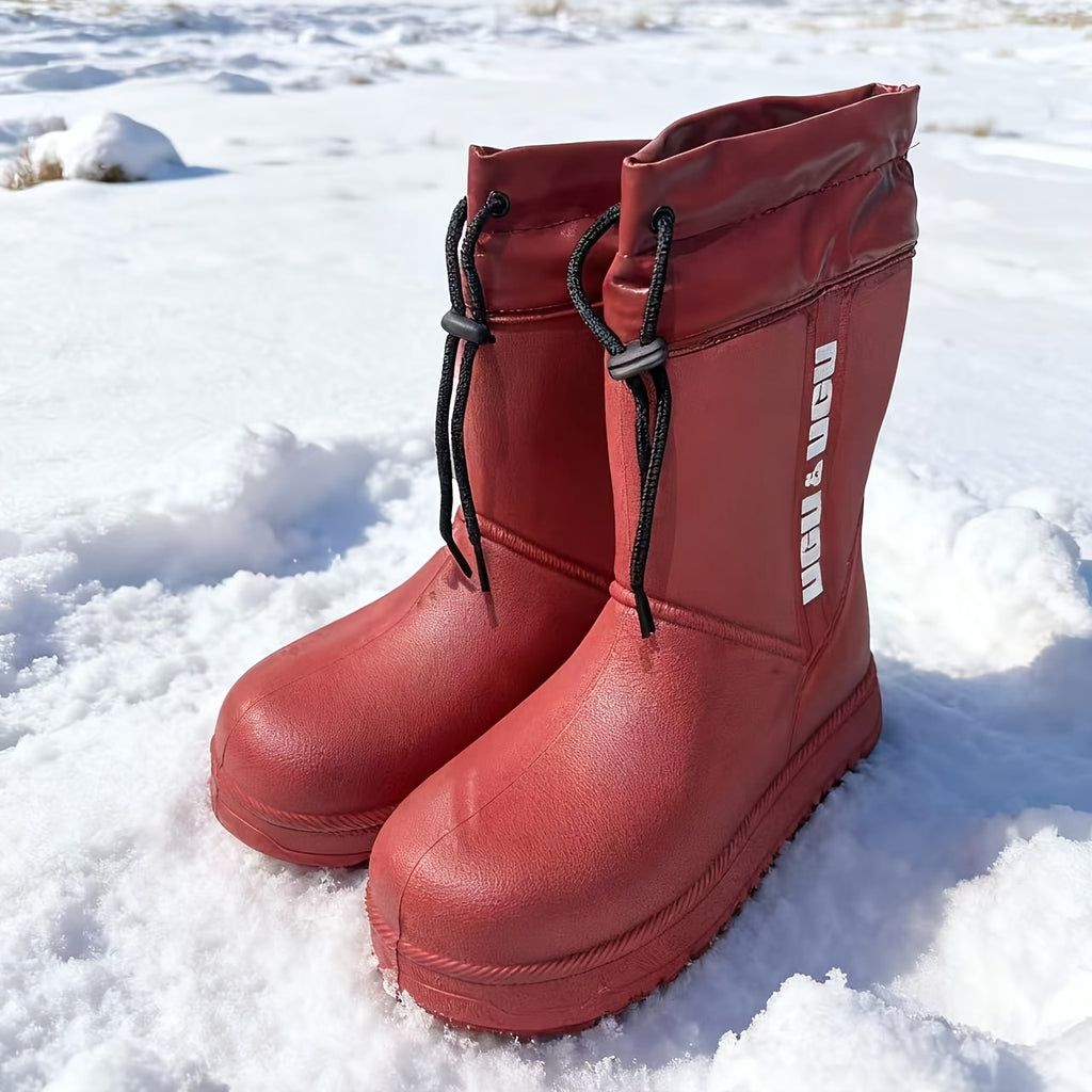 Bottes de Pluie Femme, EVA, Cordon de Serrage – coloris rouge