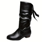 Bottes Mi-Mollet Femme, Ruban Décoratif, vue 14