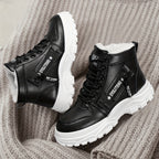 Bottes Plateforme Femme à Lacets, Col Fourrure, vue 9