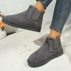 Bottines Chelsea Femme, Col Fausse Fourrure, vue 8