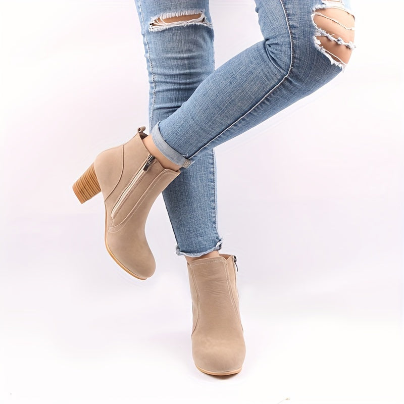 Bottines Femme Talon Haut, Fermeture Latérale, vue 3