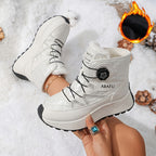 Bottes d'Hiver Femme, Similicuir, Semelle Plateforme, vue 20