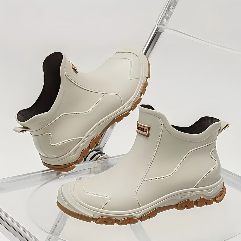 Chaussures de Pluie Femme EVA, Tige Courte, à Enfiler – coloris beige