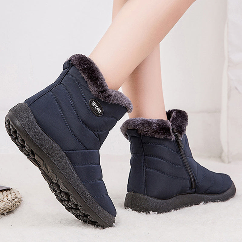 Bottes Femme Zippées, Col Fausse Fourrure, du 35 au 41, vue 4
