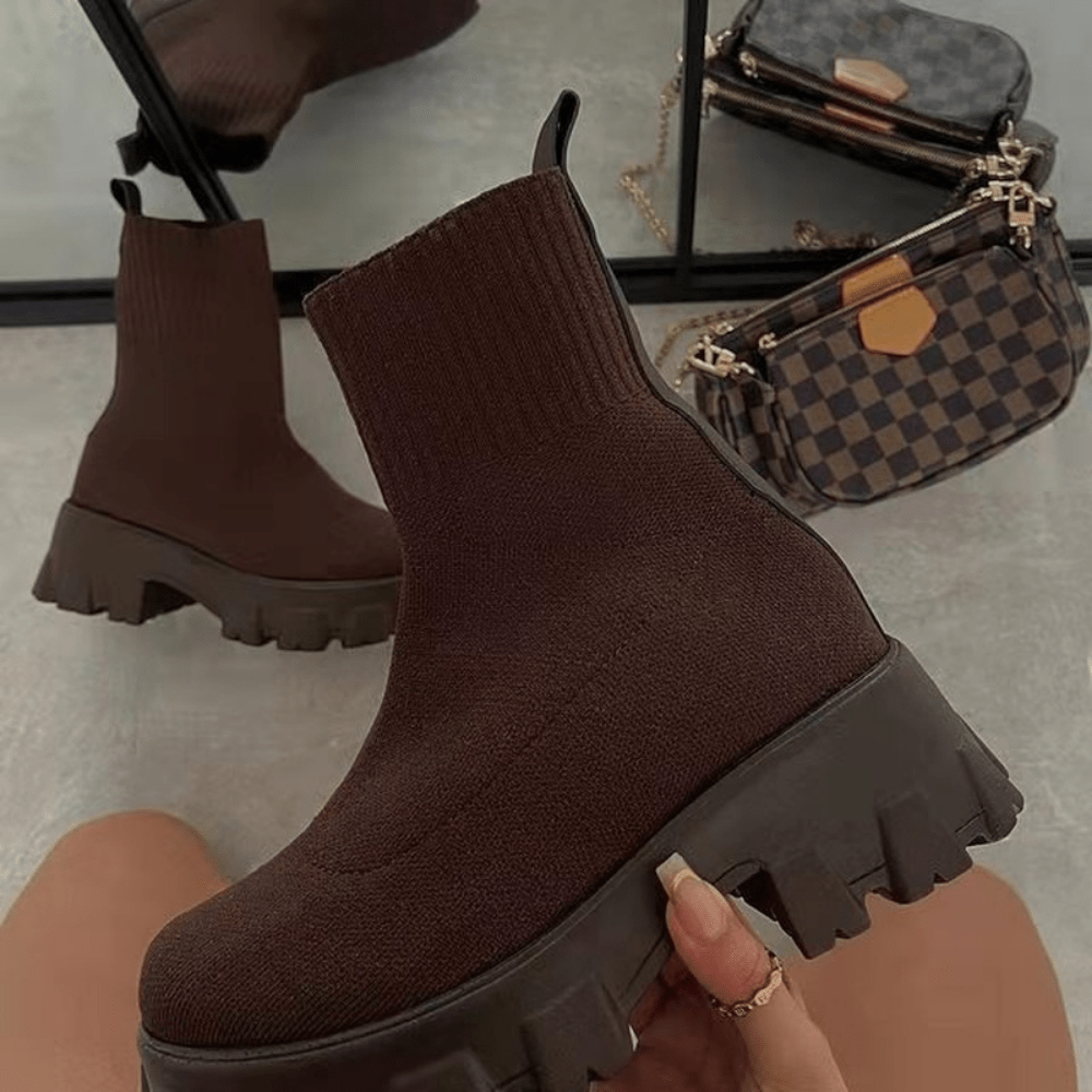 Bottines Femme Chelsea, Semelle Plateforme, vue 2