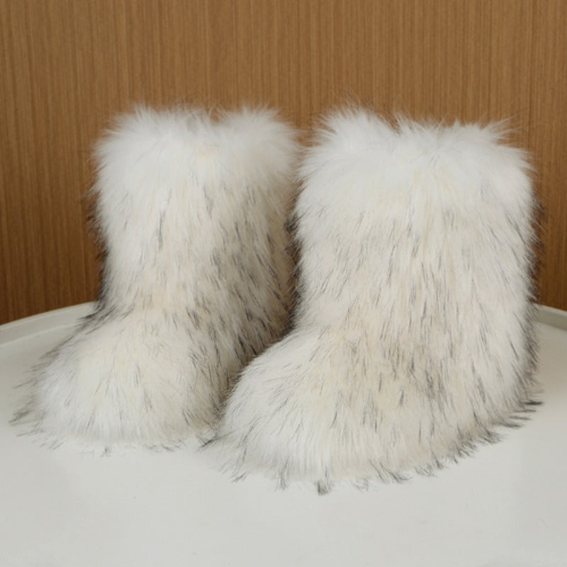Bottes de Neige Femme Fausse Fourrure, Sans Fermeture, vue 4