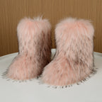 Bottes de Neige Femme Fausse Fourrure, Sans Fermeture, vue 12