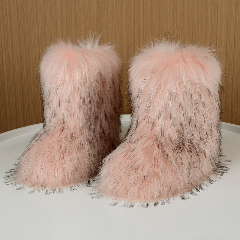 Bottes de Neige Femme Fausse Fourrure, Sans Fermeture, vue 12