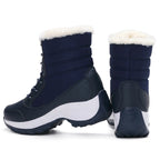 Bottes de Neige Femme Mi-Hautes à Lacets, 4 Coloris, vue 5