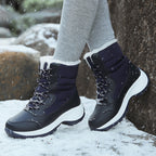 Bottes de Neige Femme Mi-Hautes à Lacets, 4 Coloris