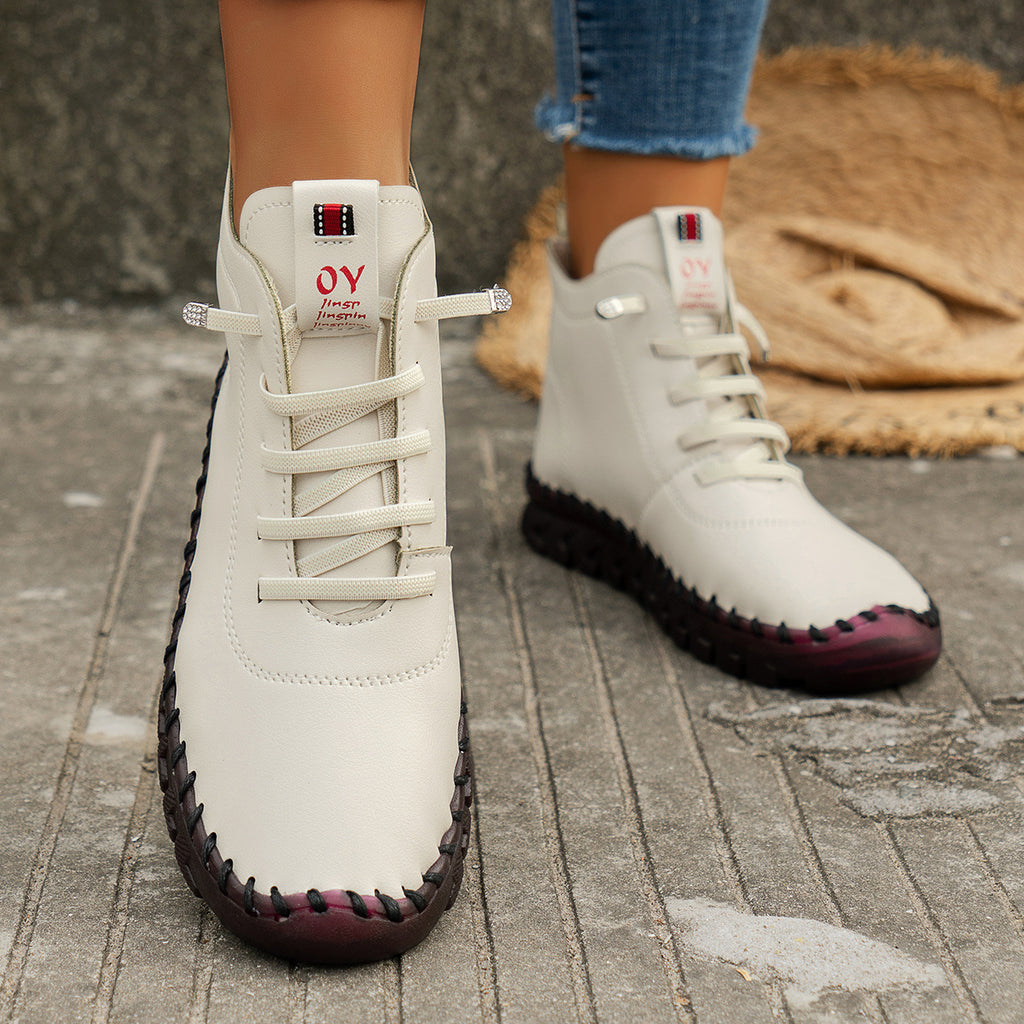 Bottes à Lacets Femme Cheville, Simili Cuir, vue 12