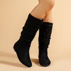Bottines Femme Zip Latéral, Talon Plat – coloris noir