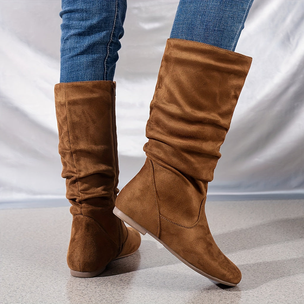 Bottines Femme Zip Latéral, Talon Plat, vue 4