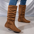 Bottines Femme Zip Latéral, Talon Plat, vue 2