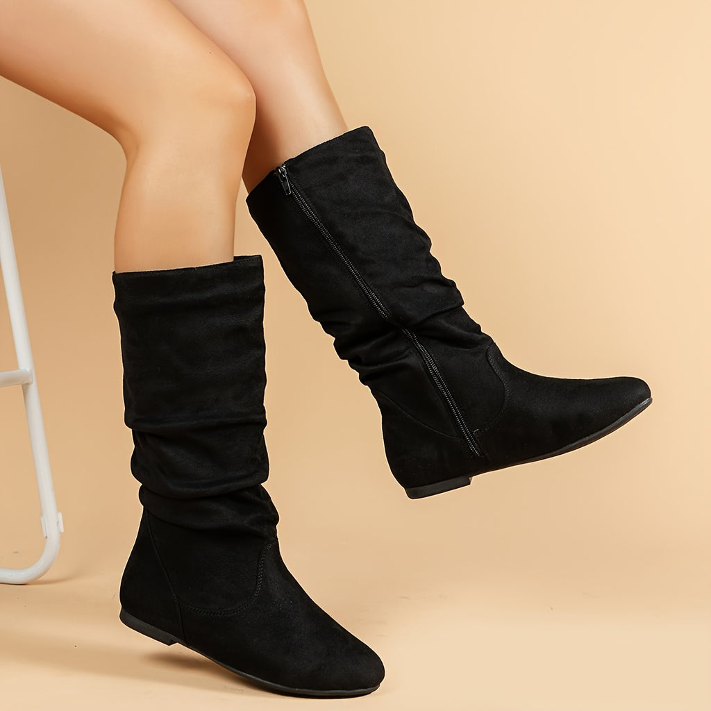 Bottines Femme Zip Latéral, Talon Plat, vue 6
