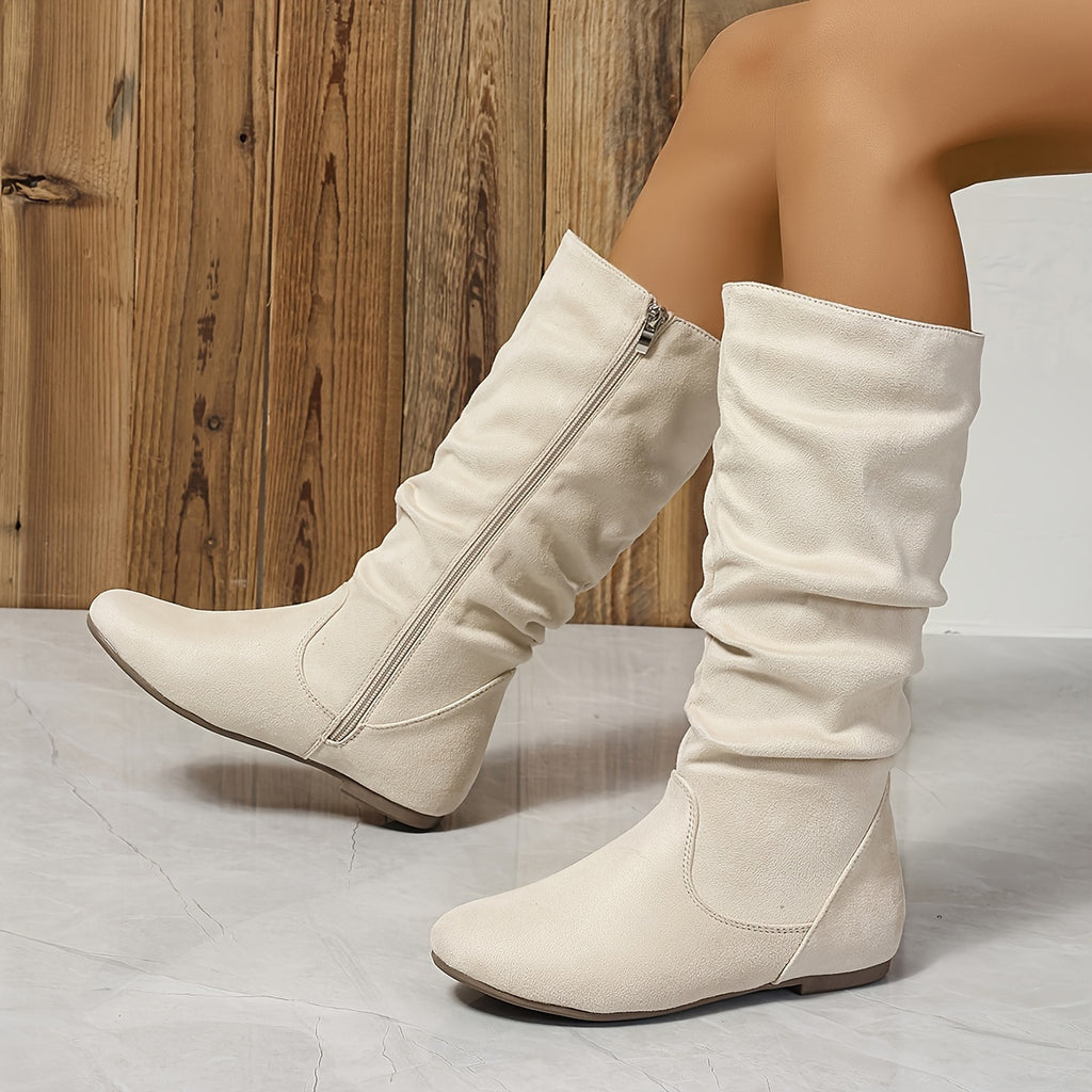 Bottines Femme Zip Latéral, Talon Plat, vue 7