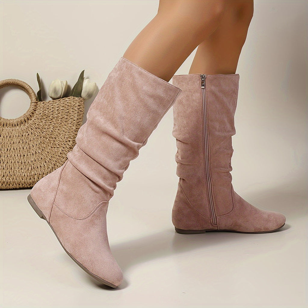 Bottines Femme Zip Latéral, Talon Plat, vue 8