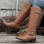 Bottes Cavalières Femme Hautes, Bride à Boucle, 3 Coloris, vue 2