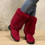 Bottes Femme Peluche, Revers Fausse Fourrure, vue 6