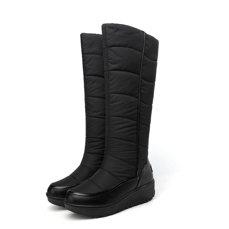 Bottes Femme Matelassées Similicuir, Montante, vue 4