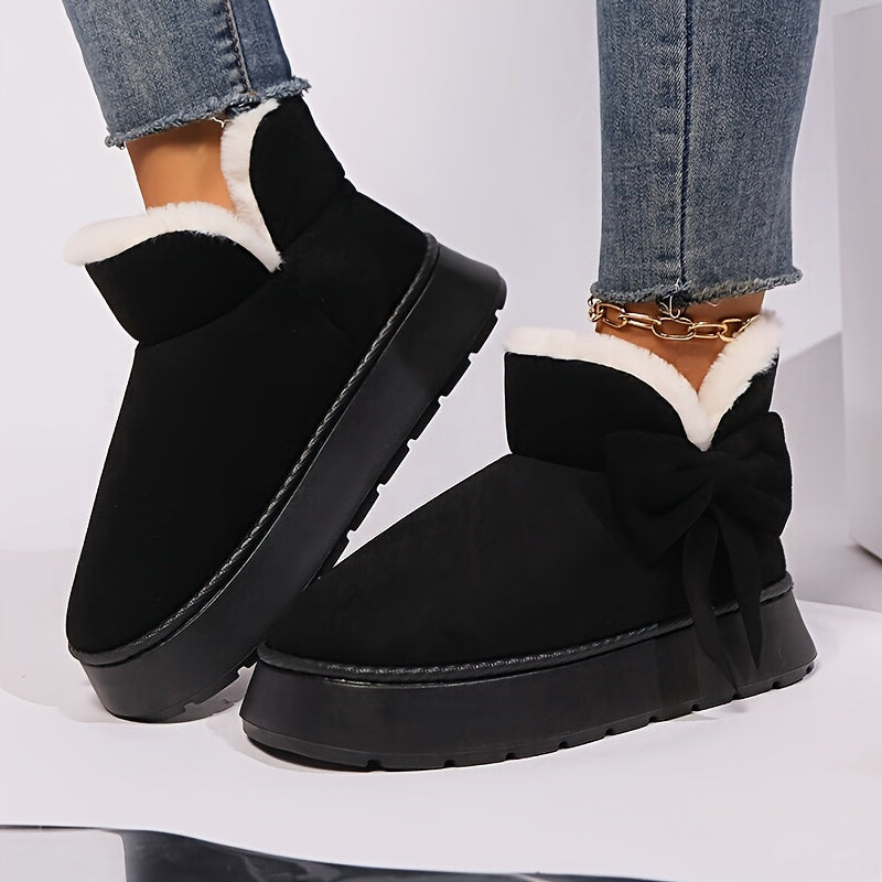 Chausson Botte Femme Nœud Décoratif, Plateforme, vue 8